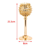 Maxbell 2 x Crystal Candleholder Votive Candlestick Centerpiece Birthday Party Gold