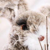 Maxbell 2x Soft Easter Rabbit with Wreath Photo Props Art for Outdoor Desk Ornament