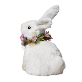 Maxbell 2pcs Soft Easter Rabbit with Wreath Photo Props Art Desk Ornament