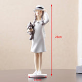 3 Pieces Art Girl Figurine Craft Decorative Sculpture Home Desktop Decor