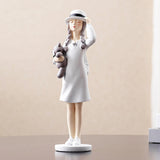 3 Pieces Art Girl Figurine Craft Decorative Sculpture Home Desktop Decor
