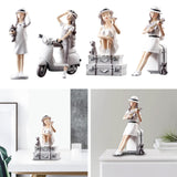 3 Pieces Art Girl Figurine Craft Decorative Sculpture Home Desktop Decor