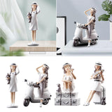 3 Pieces Art Girl Figurine Craft Decorative Sculpture Home Desktop Decor