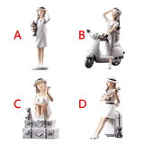 3 Pieces Art Girl Figurine Craft Decorative Sculpture Home Desktop Decor