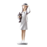 3 Pieces Art Girl Figurine Craft Decorative Sculpture Home Desktop Decor