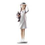 3 Pieces Art Girl Figurine Craft Decorative Sculpture Home Desktop Decor