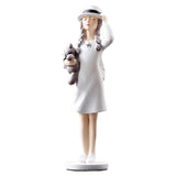 3 Pieces Art Girl Figurine Craft Decorative Sculpture Home Desktop Decor