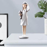 3 Pieces Art Girl Figurine Craft Decorative Sculpture Home Desktop Decor