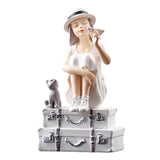 3 Pieces Art Girl Figurine Craft Decorative Sculpture Home Desktop Decor