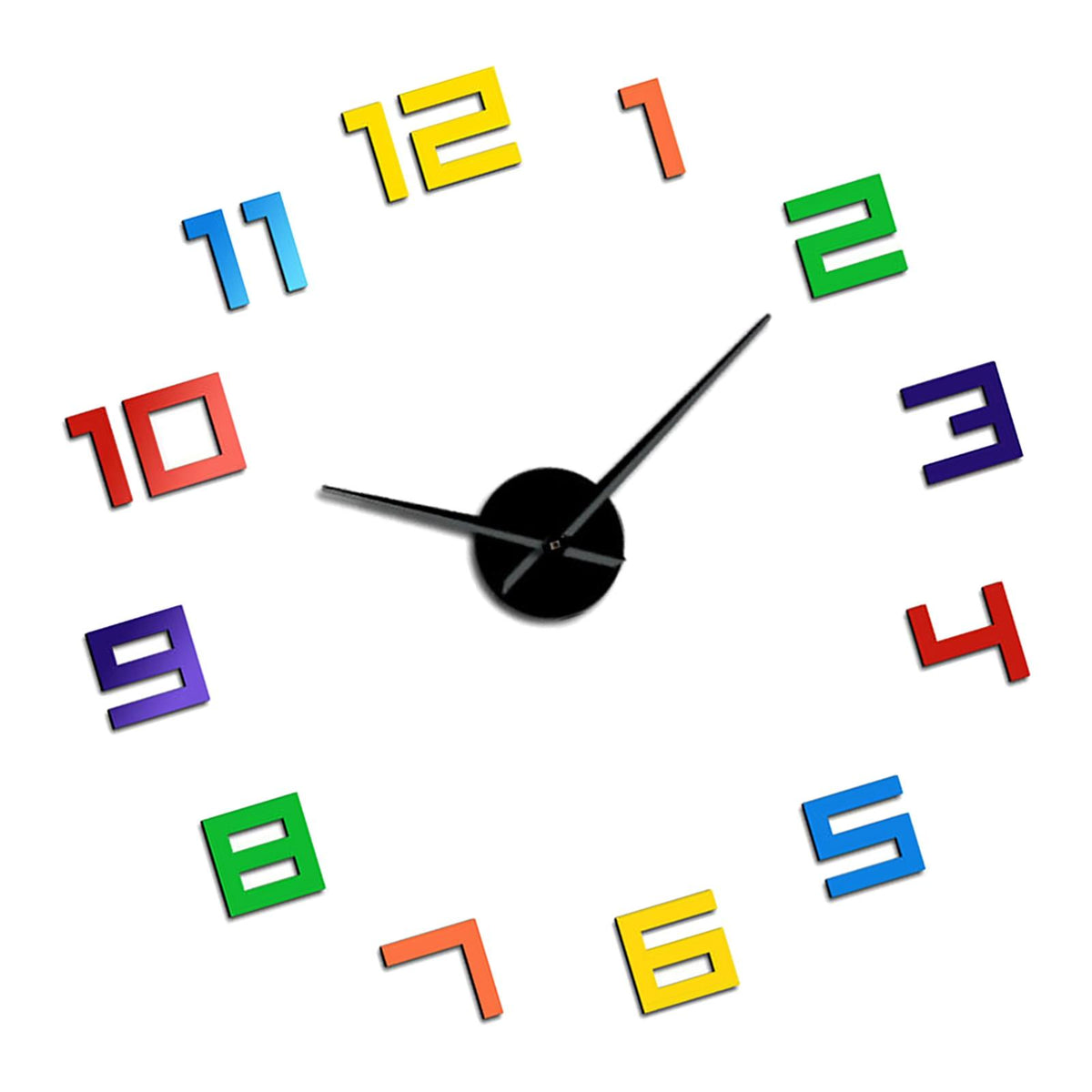 Maxbell Maxbell Arylic DIY Wall Clock Wall Sticker Arabic Numbers for Home Decoration Black