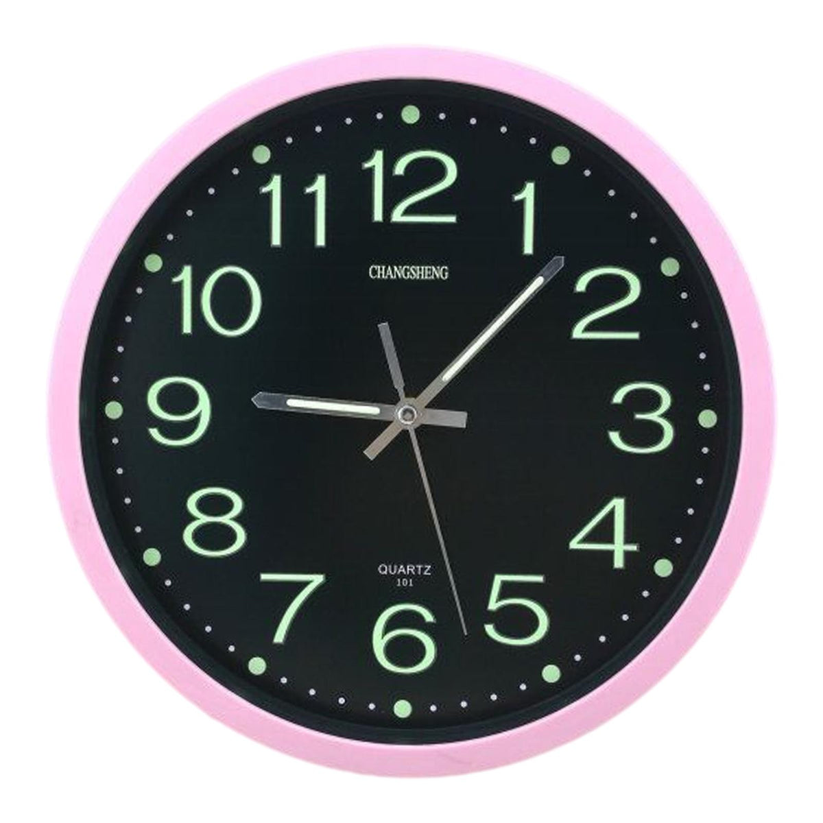 Maxbell Maxbell Luminous Wall Clock Non Ticking Silent Quartz Clock for Classroom Home Decor Pink