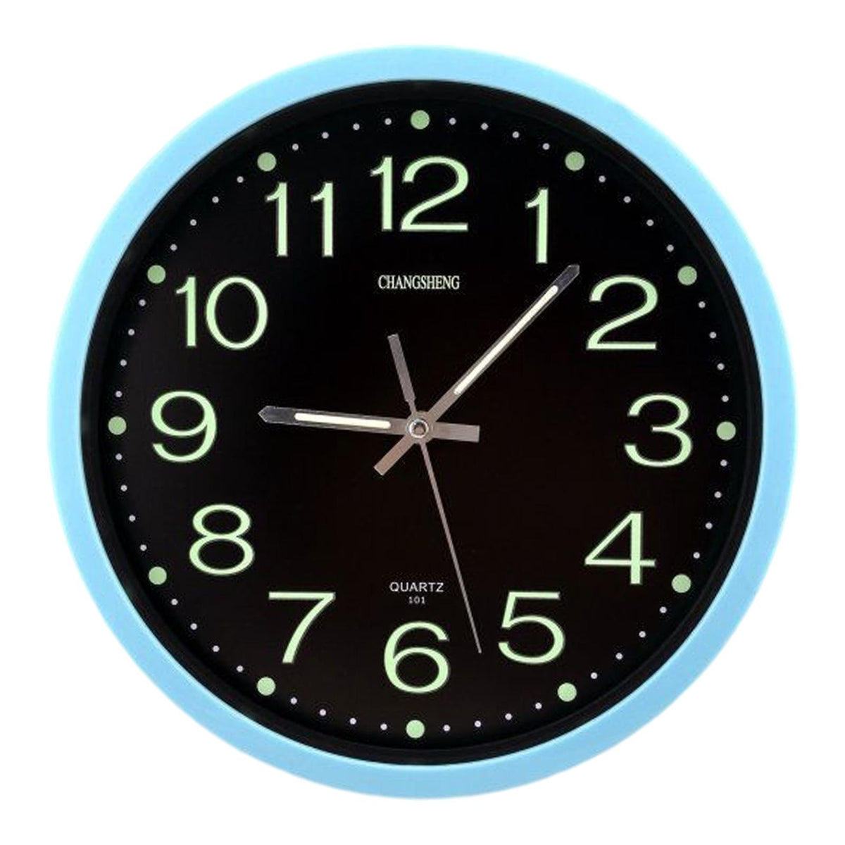 Maxbell Maxbell Luminous Wall Clock Non Ticking Silent Quartz Clock for Classroom Home Decor Blue