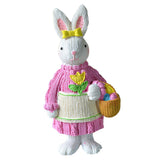 Maxbell 2x Miniature Resin Rabbit Figurine Easter Animal Bunny Statue Desk Decor