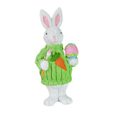 Maxbell 2Pcs Miniature Resin Rabbit Figurine Easter Animal Bunny Statue Desk Decor