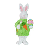 Maxbell 2Pcs Miniature Resin Rabbit Figurine Easter Animal Bunny Statue Desk Decor