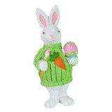 Maxbell 2Pcs Miniature Resin Rabbit Figurine Easter Animal Bunny Statue Desk Decor