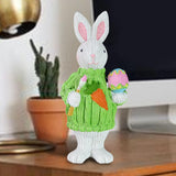 Maxbell 2Pcs Miniature Resin Rabbit Figurine Easter Animal Bunny Statue Desk Decor