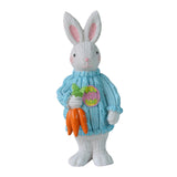 Maxbell 2x Miniature Resin Rabbit Figurine Easter Animal Bunny Statue Desk Decor