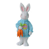 Maxbell 2x Miniature Resin Rabbit Figurine Easter Animal Bunny Statue Desk Decor