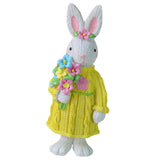 Maxbell 2Pcs Miniature Resin Rabbit Figurine Easter Animal Bunny Statue Desk Decor