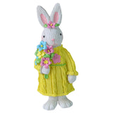 Maxbell 2Pcs Miniature Resin Rabbit Figurine Easter Animal Bunny Statue Desk Decor