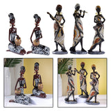 African Lady Figurine Tribal Lady Sculpture Desktop Home Office Decoration StyleA StyleB StyleC