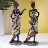 African Lady Figurine Tribal Lady Sculpture Desktop Home Office Decoration StyleA StyleB StyleC