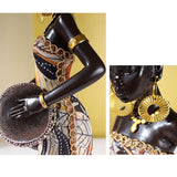 African Lady Figurine Tribal Lady Sculpture Desktop Home Office Decoration StyleA StyleB StyleC