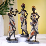 African Lady Figurine Tribal Lady Sculpture Desktop Home Office Decoration StyleA StyleB StyleC