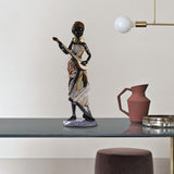 African Lady Figurine Tribal Lady Sculpture Desktop Home Office Decoration StyleA StyleB StyleC