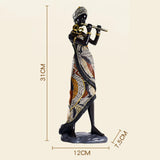 African Lady Figurine Tribal Lady Sculpture Desktop Home Office Decoration StyleA StyleB StyleC