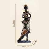 African Lady Figurine Tribal Lady Sculpture Desktop Home Office Decoration StyleA StyleB StyleC