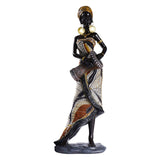 African Lady Figurine Tribal Lady Sculpture Desktop Home Office Decoration StyleA StyleB StyleC