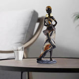 African Lady Figurine Tribal Lady Sculpture Desktop Home Office Decoration StyleA StyleB StyleC
