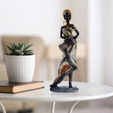 African Lady Figurine Tribal Lady Sculpture Desktop Home Office Decoration StyleA StyleB StyleC