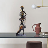African Lady Figurine Tribal Lady Sculpture Desktop Home Office Decoration StyleA StyleB StyleC