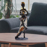 African Lady Figurine Tribal Lady Sculpture Desktop Home Office Decoration StyleA StyleB StyleC
