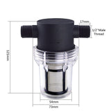 Water Pump Strainer 1/2" Sediment Strainer for Gardening Irrigation 10 mesh