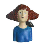 Maxbell 2x Nordic Style Lady Statue Figure Figurine for Tabletop Hotel Decor