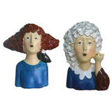 Maxbell 2x Nordic Style Lady Statue Figure Figurine for Tabletop Hotel Decor