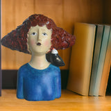 Maxbell 2x Nordic Style Lady Statue Figure Figurine for Tabletop Hotel Decor