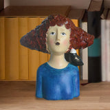 Maxbell 2x Nordic Style Lady Statue Figure Figurine for Tabletop Hotel Decor