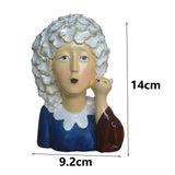 Maxbell 2x Nordic Style Lady Statue Figure Figurine for Tabletop Hotel Decor