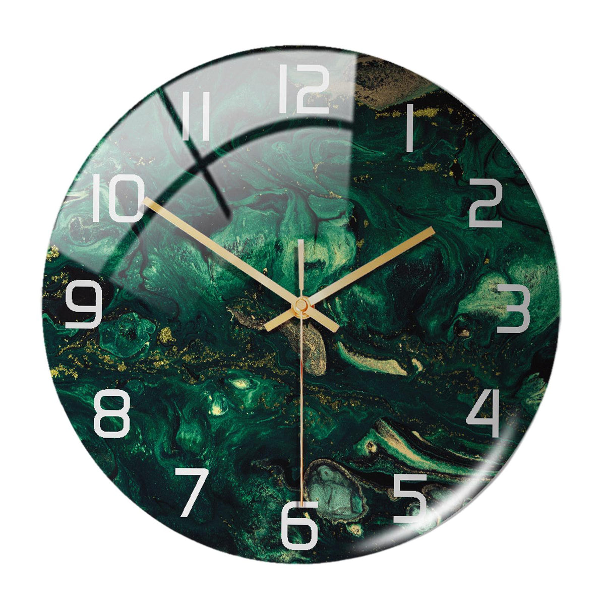 Maxbell Maxbell Acrylic Modern Wall Clock Non Ticking Round for Home Bedroom Dark color