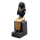 Maxbell 2x Resin Egyptian Pharaoh Figurine Sculpture for Cabinet Tabletop Decor