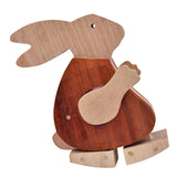 Maxbell Maxbell Easter Wooden Bunny Toy Rabbit Sculpture Collectibles for Home Desktop Decor