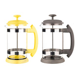 Maxbell French Press Coffee Maker Heat Resistant Borosilicate Glass Office Home Yellow