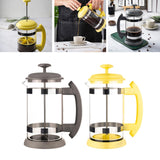 Maxbell French Press Coffee Maker Heat Resistant Borosilicate Glass Office Home Yellow
