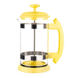 Maxbell French Press Coffee Maker Heat Resistant Borosilicate Glass Office Home Yellow