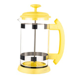 Maxbell French Press Coffee Maker Heat Resistant Borosilicate Glass Office Home Yellow